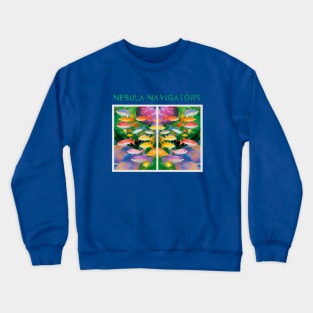 Nebula Navigators: Celestial Reflections of a Cosmic Fish School Crewneck Sweatshirt